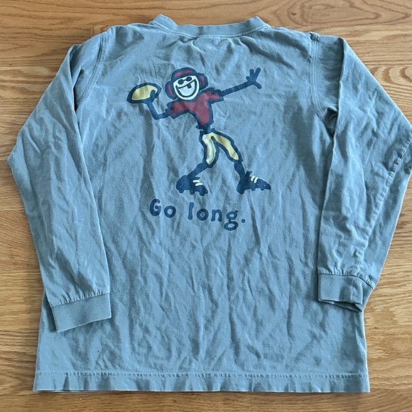Life Is Good Youth Long-Sleeve Football Tee (L) - Picture 8 of 13